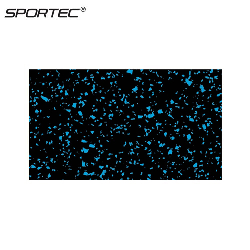 Podlaha SPORTEC SPLASH modrá 10mm, drobné + velké granule EPDM